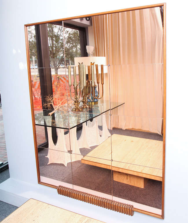 A Grand Italian Wall Mirror w/ Attached Sconce For Sale at ...