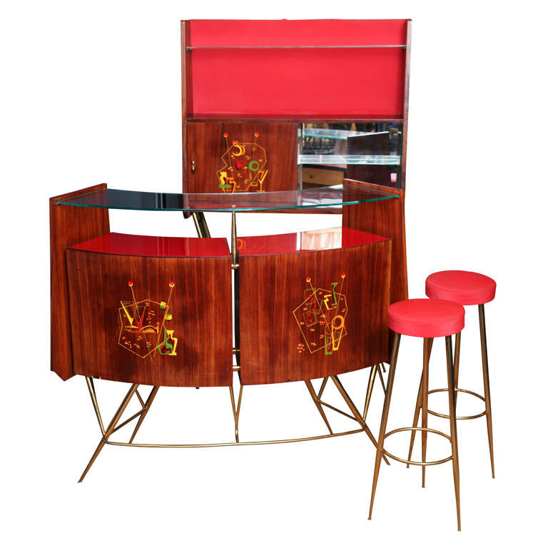 Original 1950s Italian Bar Set at 1stdibs