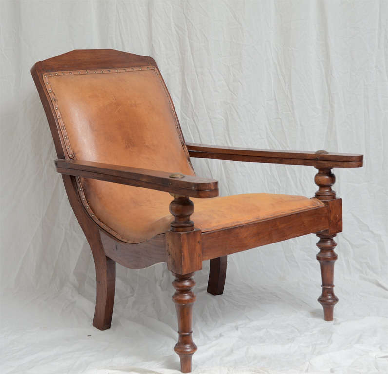 Turn of the century Indonesian Dutch Colonial plantation chair.