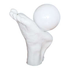 Life-Sized Plaster Foot Lamp