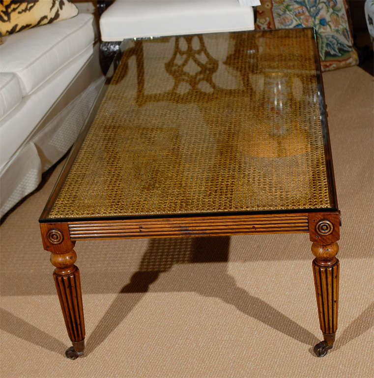 English Regency style Cane top Coffee Table 4