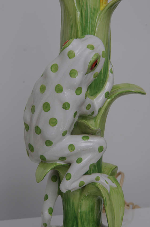 Whimsical Frog Table Lamps In Good Condition In Miami, FL