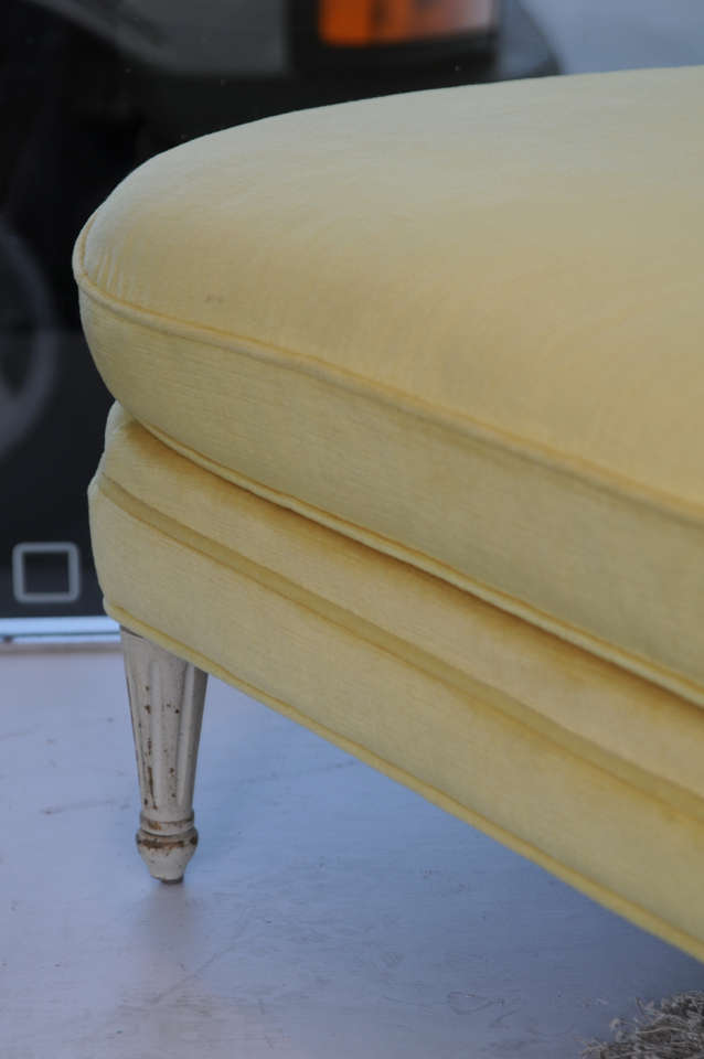 1960's Glamour Yellow Velvet Chaise at 1stDibs