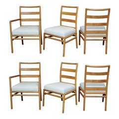 TH Robsjohn Gibbings Ladderback Dining Chairs for Widdicomb