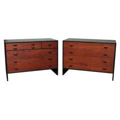 TWO Smart Hans Wegner Ebonized Oak Teak Dressers Ry Mobler 7