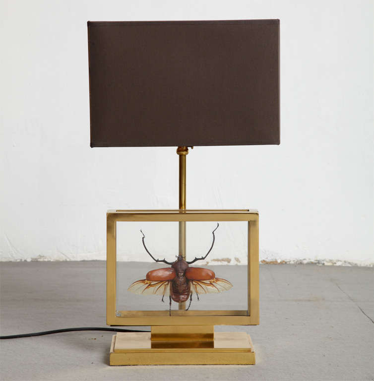 Maison Jansen Style Pair of Beetle Lamps