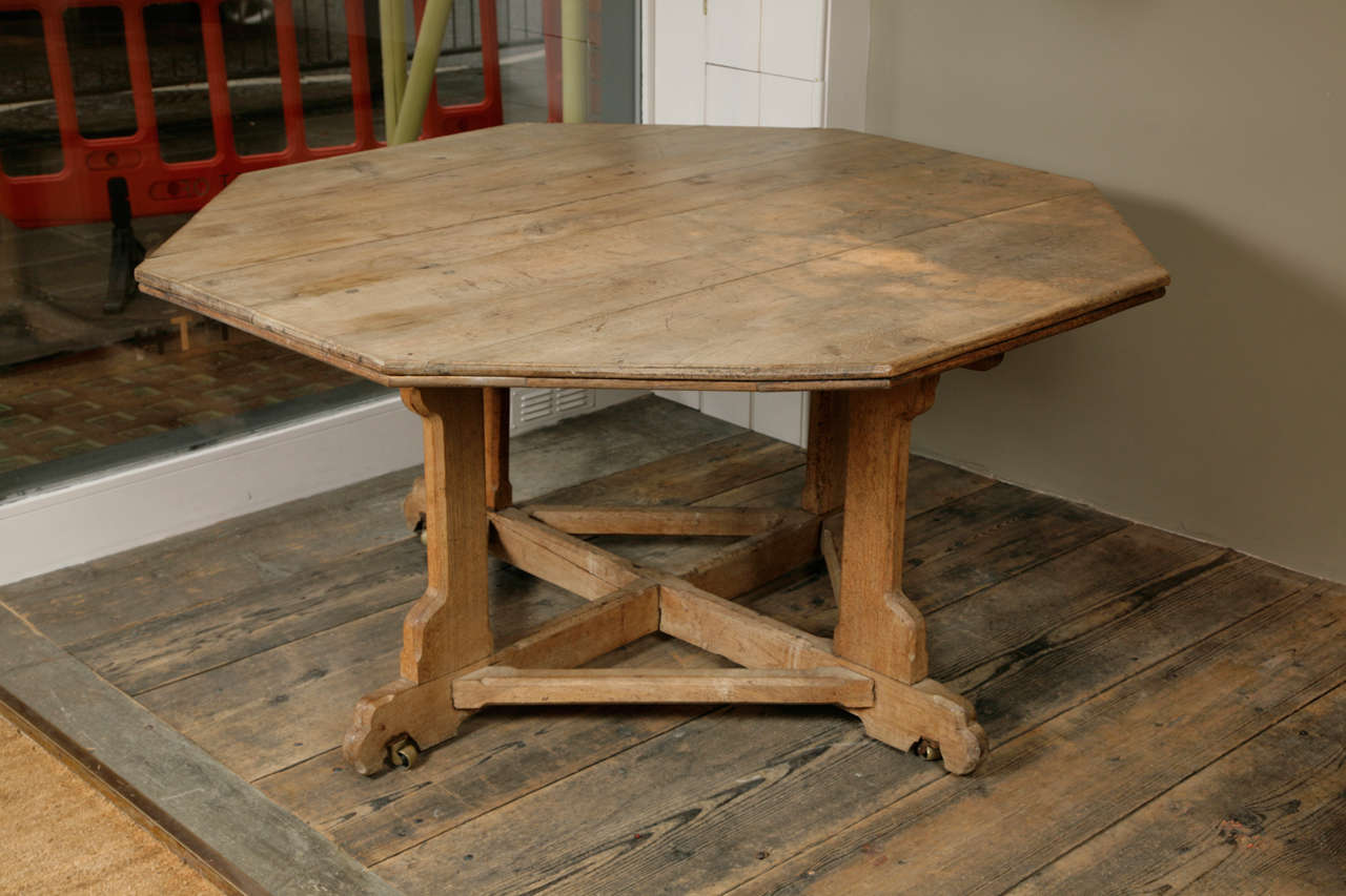 An English Oak Octagonal Table