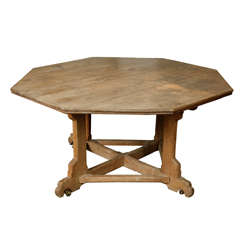 An English Oak Octagonal Table 
