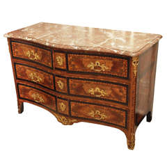 Extravagantly Inlaid Louis XV-style Commode