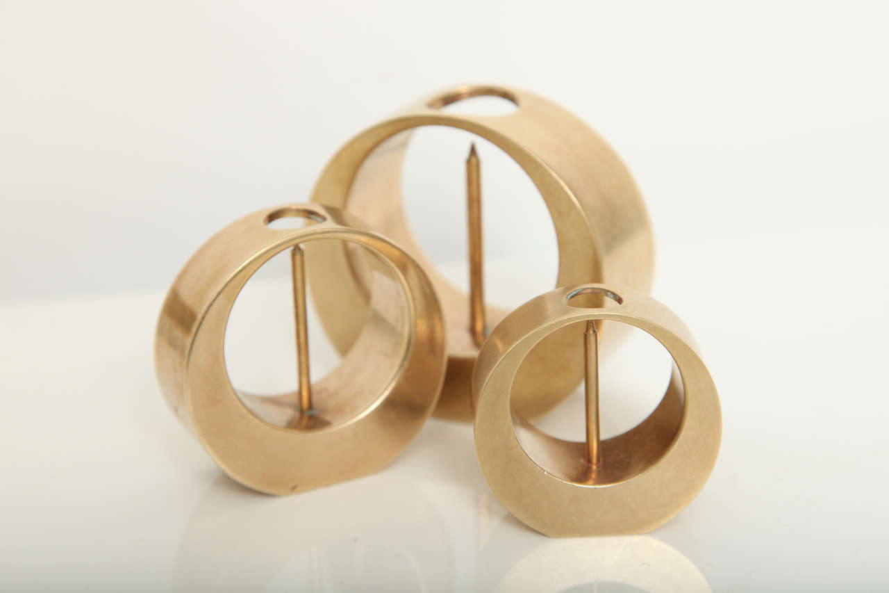 Brass Collection of Arthur Pe Candleholders