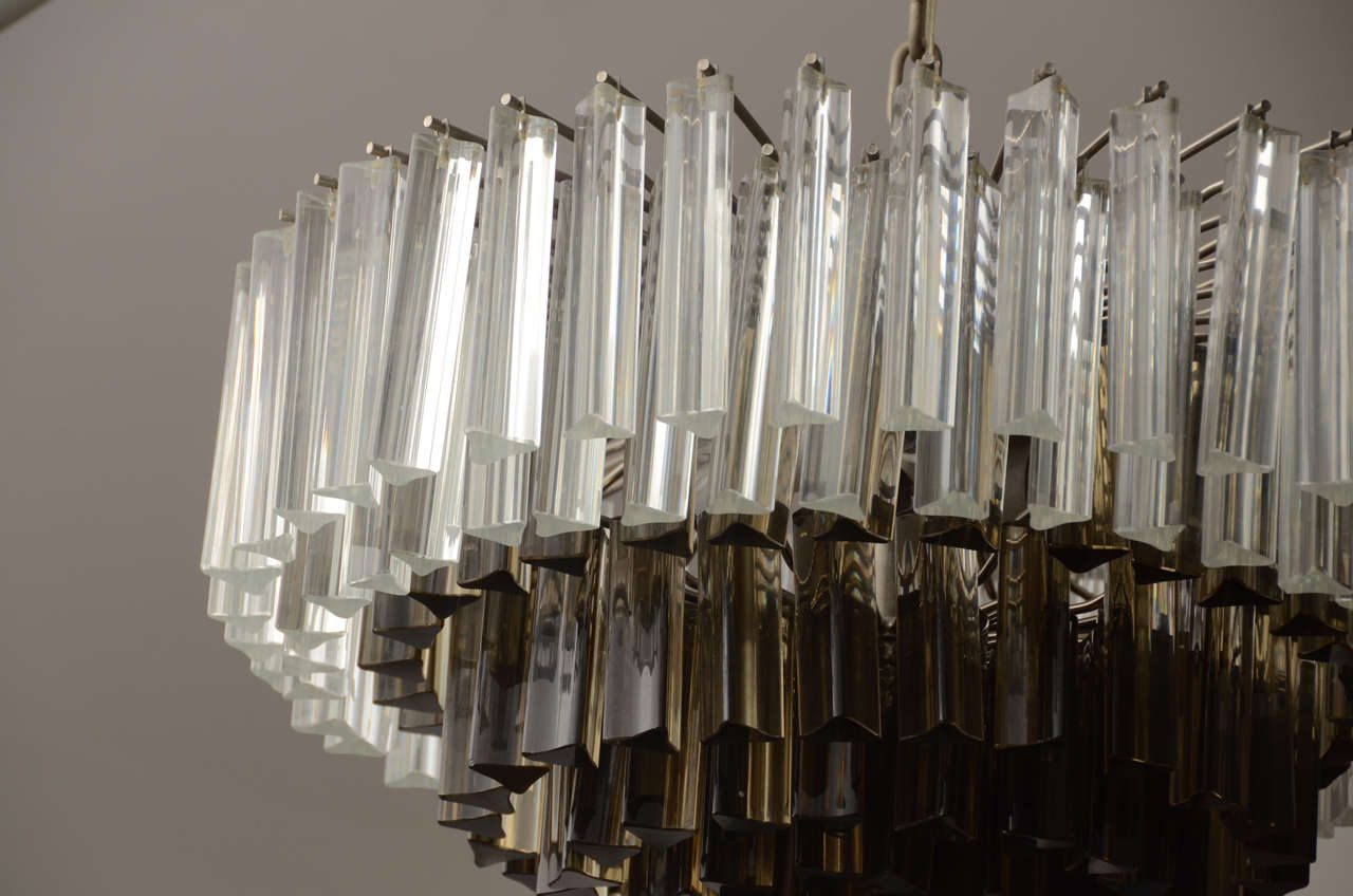 Mid-Century Modern Camer Two Toned Chandelier