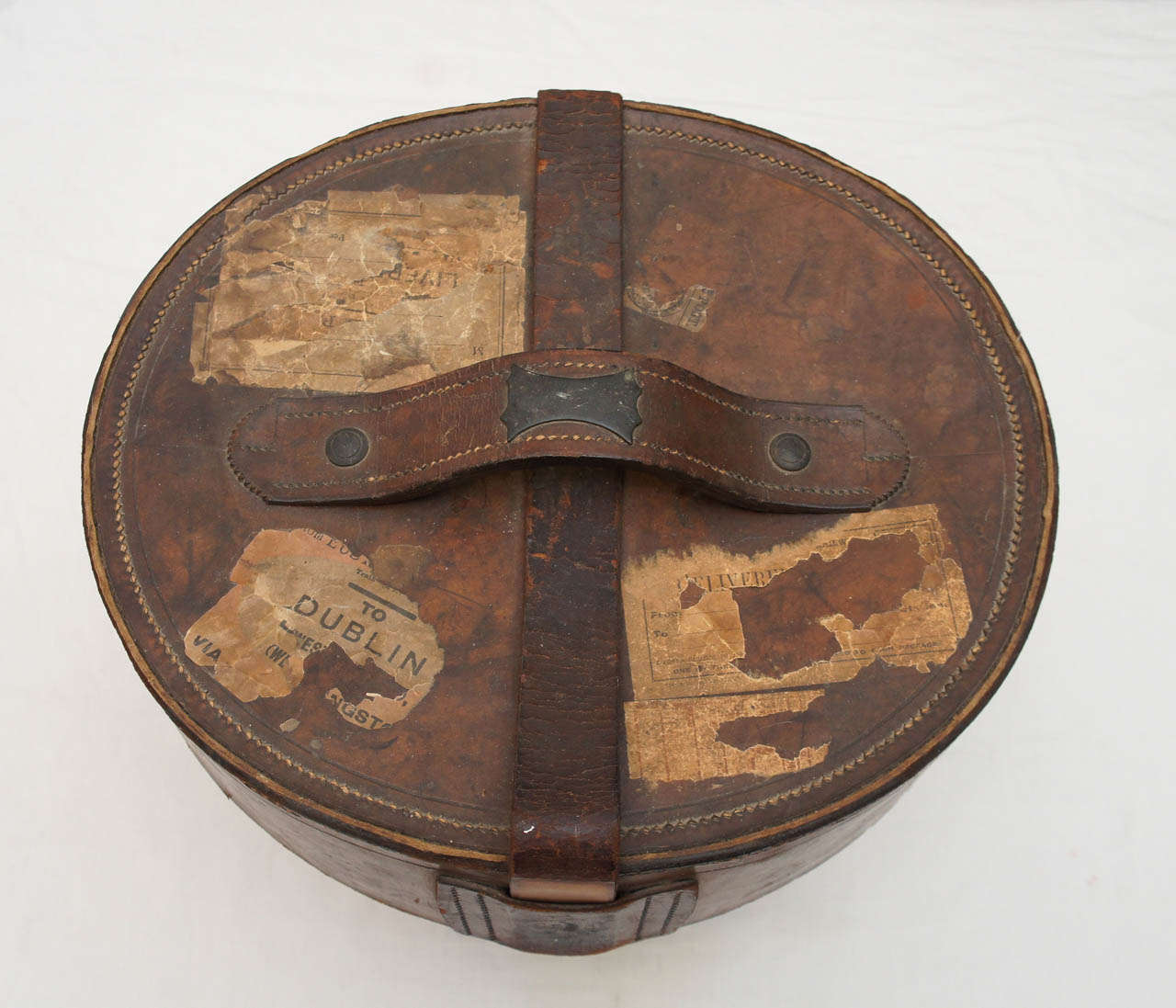 leather hat boxes