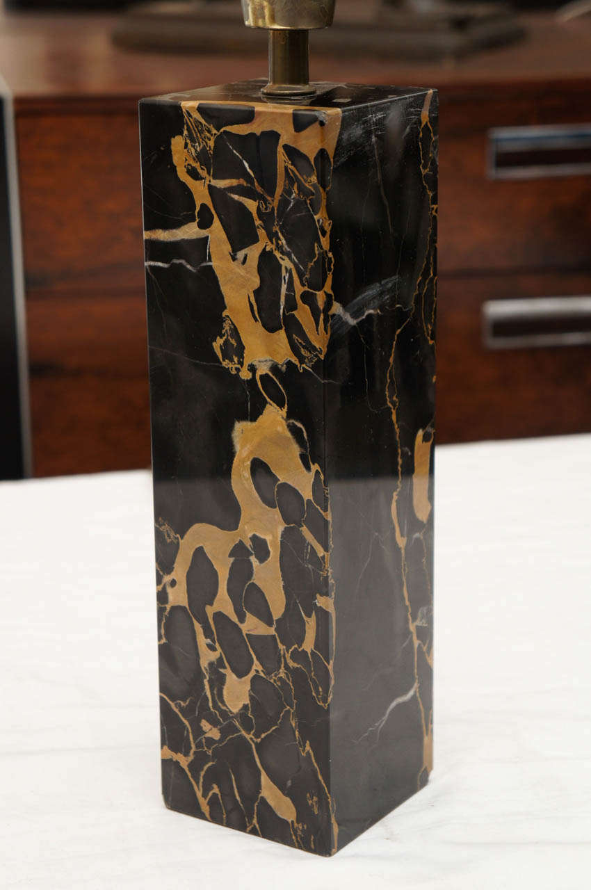 Italian A Pair of Marble Based Table Lamps