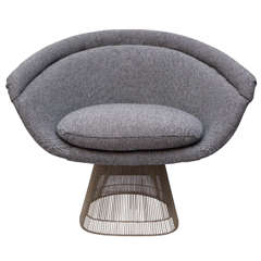 Vintage Nickel Lounge Chair by Warren Platner for Knoll