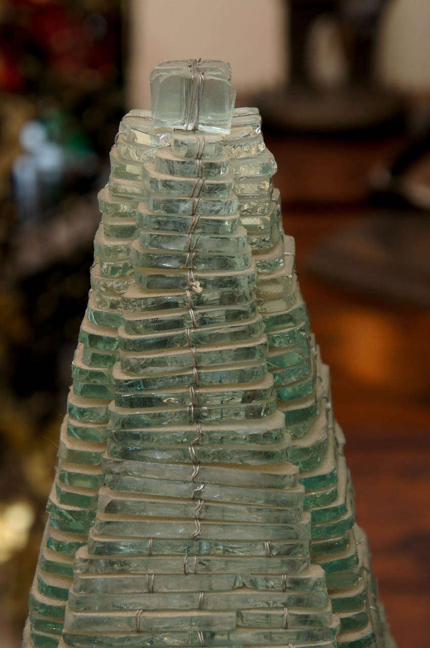 Mid-Century Modern Midcentury Glass Frabricated Lamp