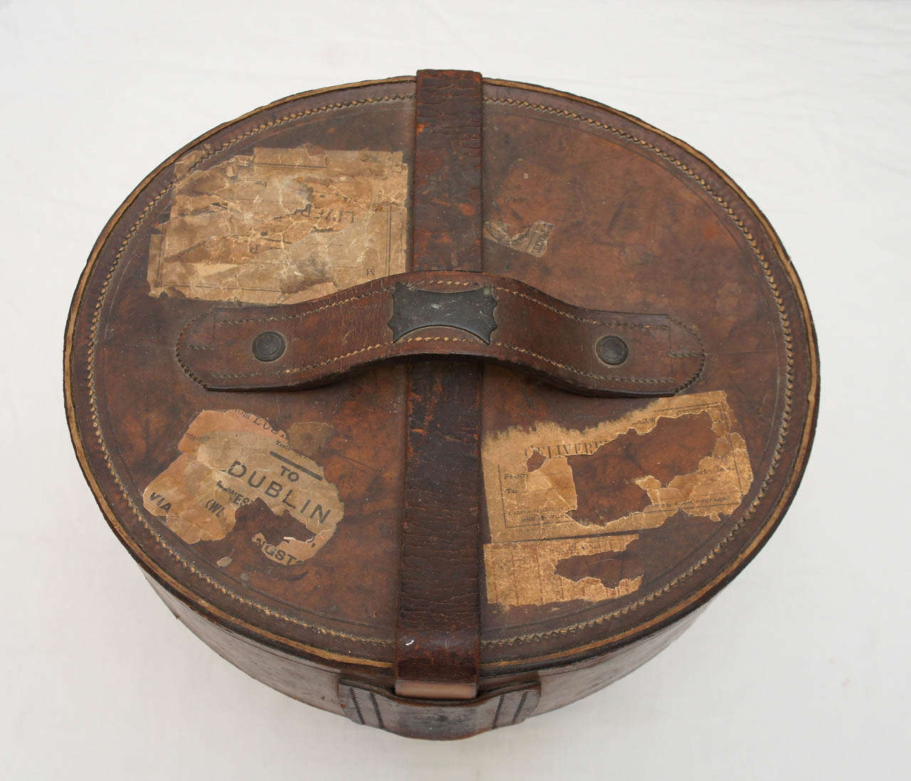 Antique Leather Hat Box at 1stDibs leather hat boxes, vintage leather
