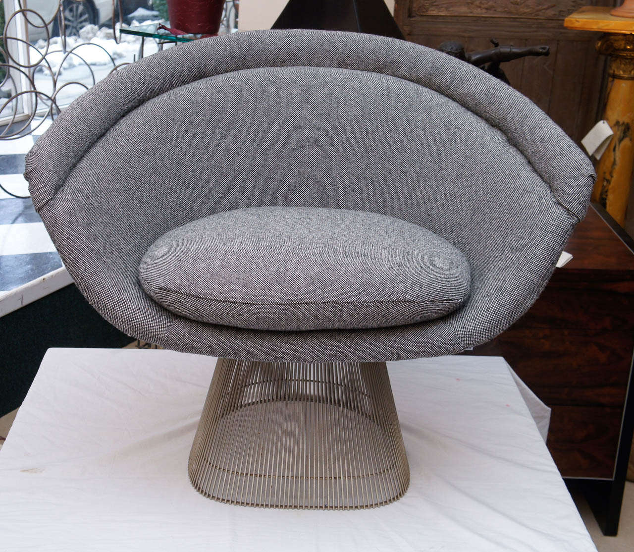 Vintage Nickel Lounge Chair by Warren Platner for Knoll at 1stdibs