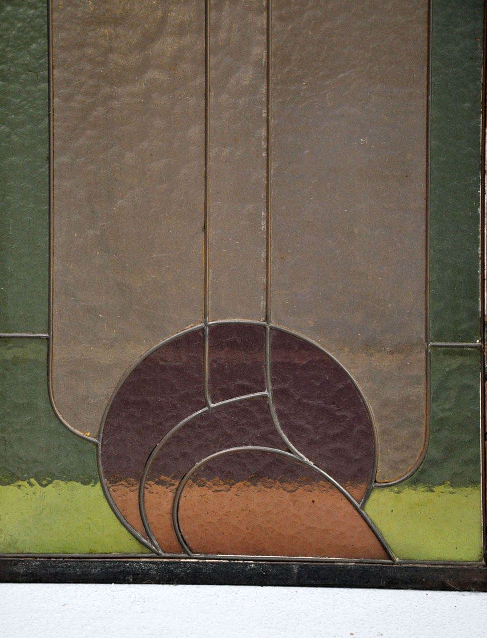 20ième siècle Ensemble de quatre vitraux Art Nouveau attribués à Victor Horta