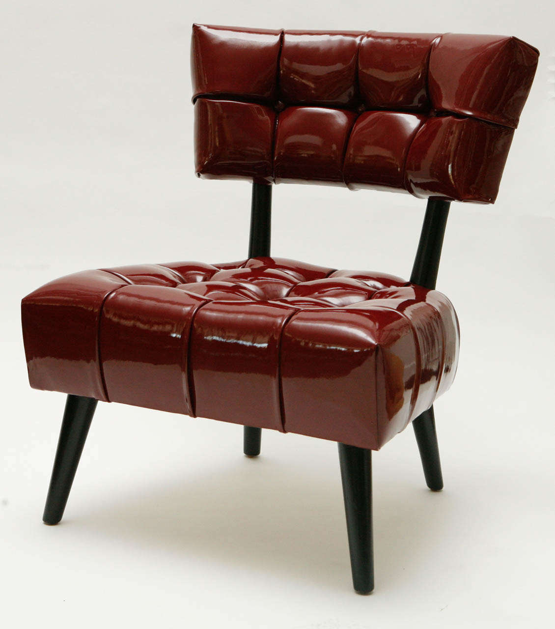 Mid-Century Modern Pair of Biscuit-Tufted Hostess Chairs by William Haines