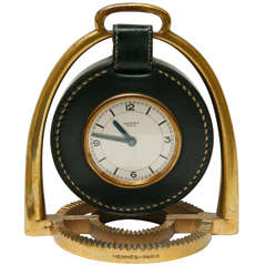 Stirrup Clock by Paul Dupre Lafon for Hermès