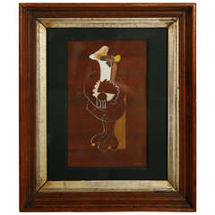 Abstract Painting in Original Frame 2