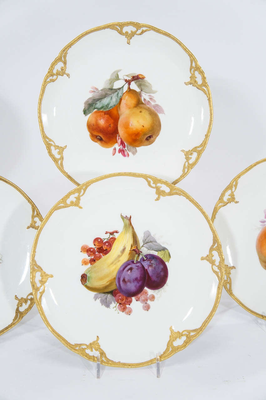 hand painted plates fruit