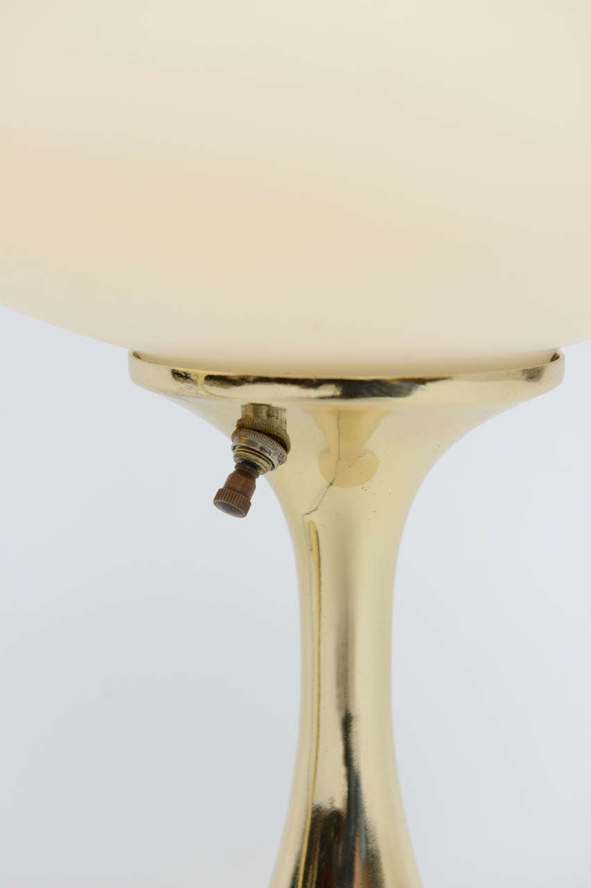 Pairs Laurel Lollipop Table Lamps in Nickel or Brass 1