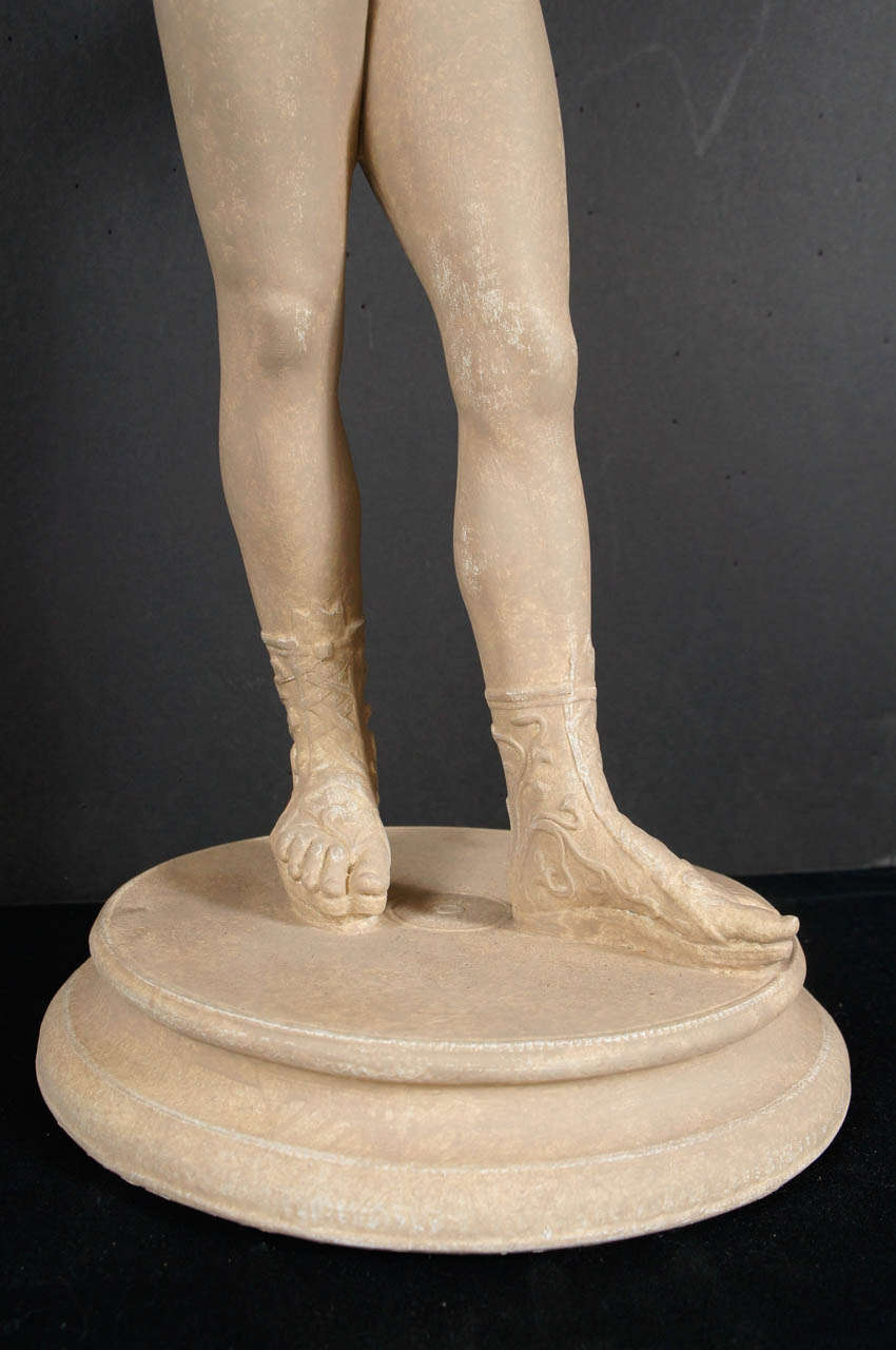 British Plaster Late 19th century Figure of Narcissus