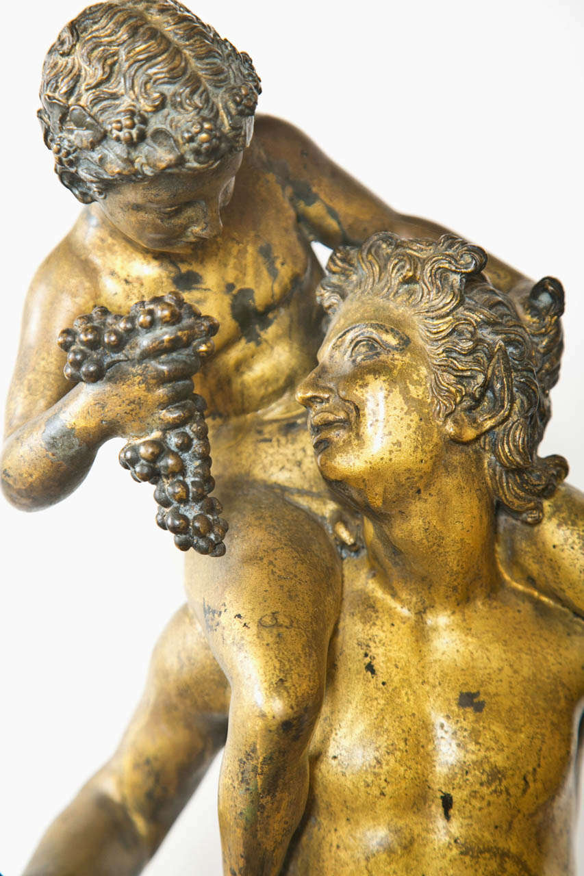 19th Century Italian Bronze  Figure of Bacchus and  Putto 4