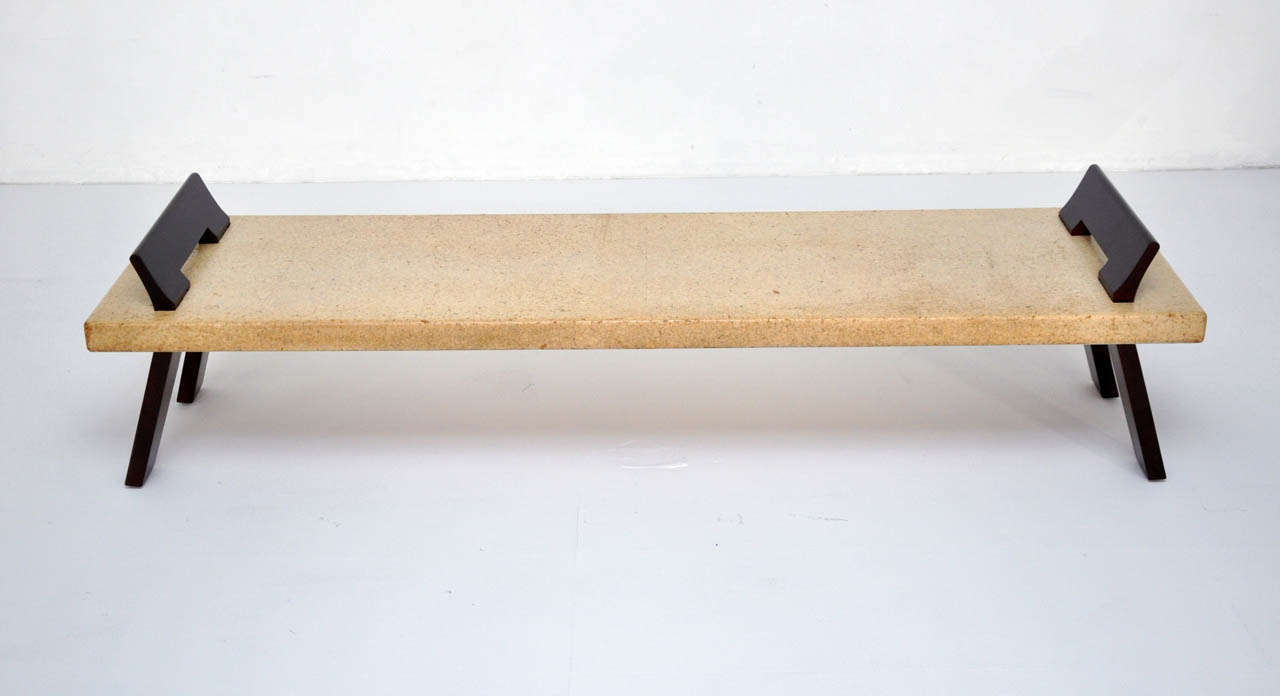 Mid-Century Modern Paul Frankl Cork Bench / Coffee Table