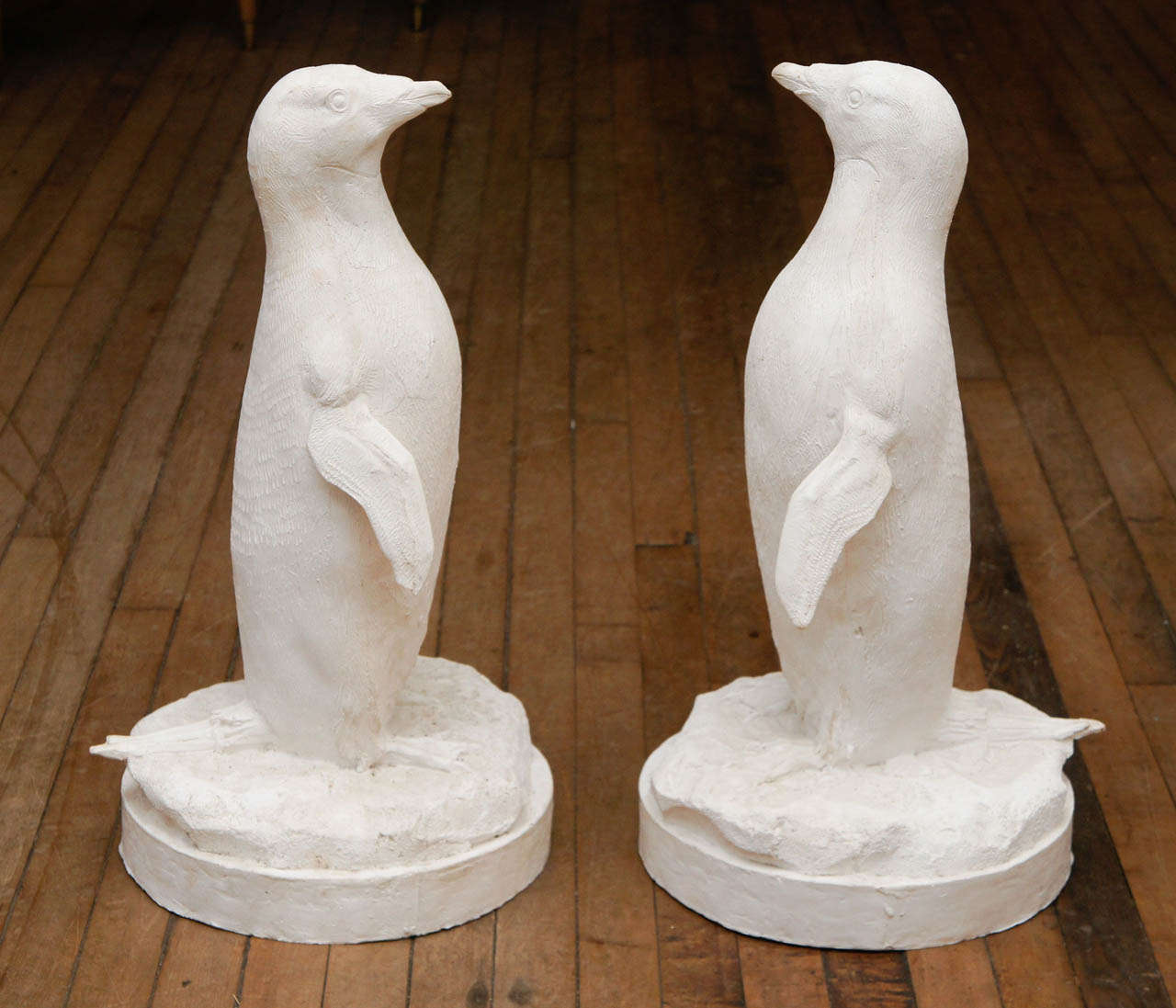 two plaster penguins - monumental in scale - Fred Hughes / Warhol estate