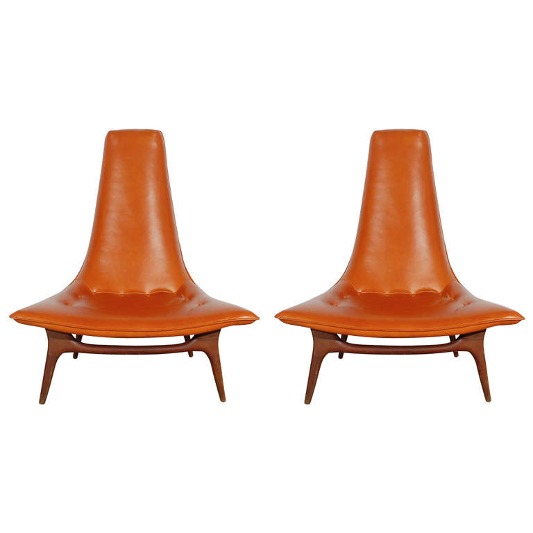 Pair Of Lounge Chairs From The Karpen Furniture Company