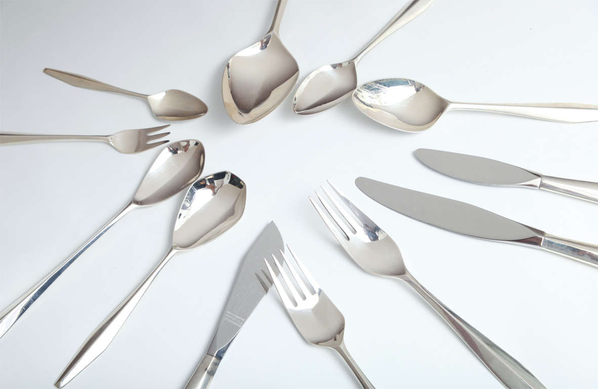 Service for 36 people with over 40 serving pieces, set can be broken into smaller set in multiples of 12, over 310 pieces total.