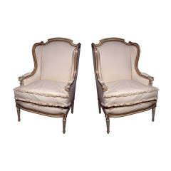 Pair of Maison Jansen Wing Chairs