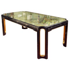 Maison Jansen Eglomise Glass-Top Dining Table