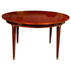 French Mahogany Dining Table by Jansen