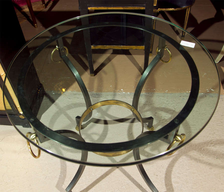 Pair of Maison Jansen Glass Top Gueridons