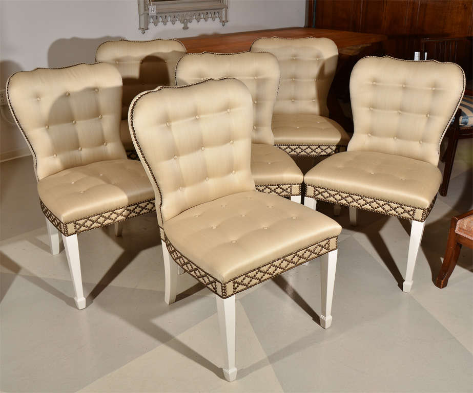 Set of 8 English Regency-Style Dining Chairs