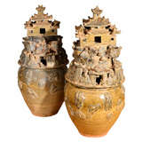 Pair of Western Jin Dynasty Funerary Jars