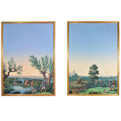 19th Century Zuber Panels, Pair