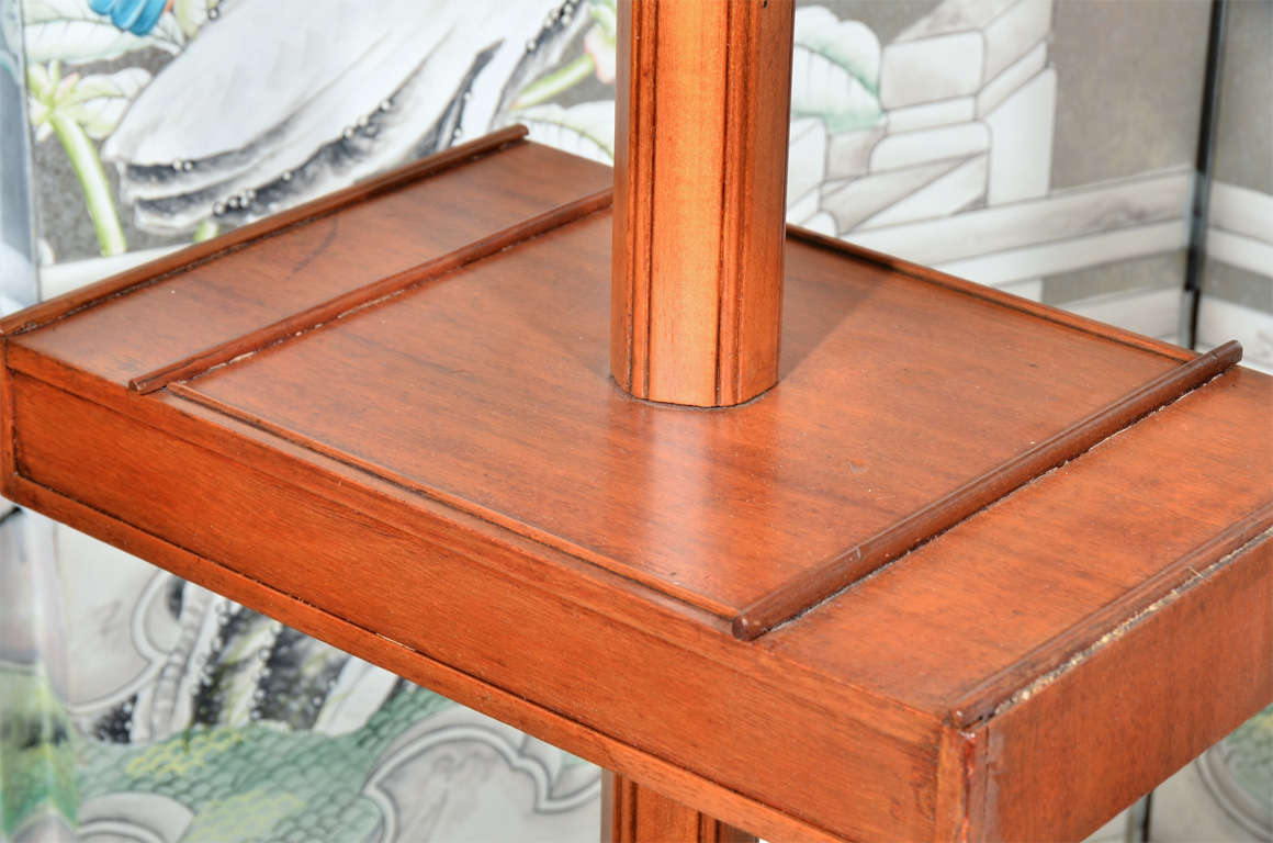 Edwardian Mahogany Lamp on Stand, c.1900 5