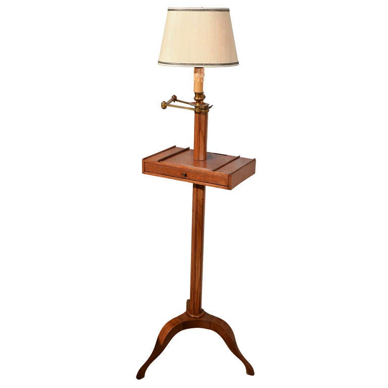 Edwardian Mahogany Lamp on Stand, c.1900