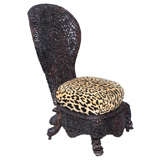 Burmese 19c. Piercework Chair