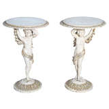 Pair of Figural Pedestal Tables
