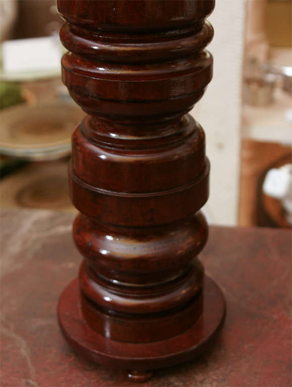 Pair of Mahogany Lamps For Sale 3