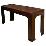 Iron Console with Rivet Detail