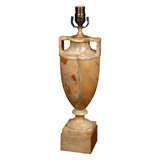 Art Deco Style Marble Urn Lamp On Custom Giltwood Base