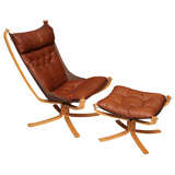 Falcon Chair with Ottoman