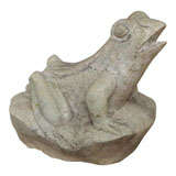 Carved Stone Frog Fountain