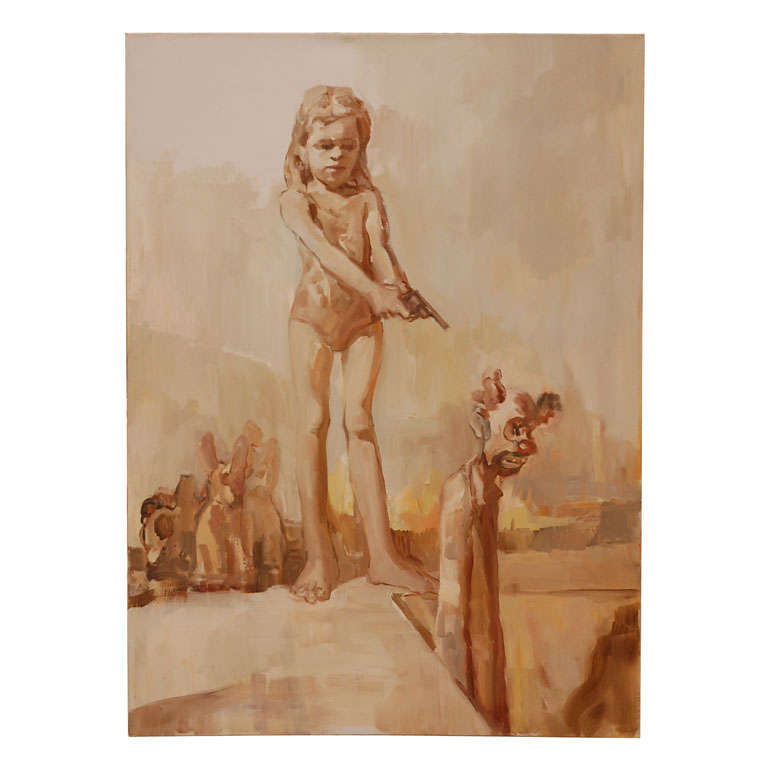"Bullseye" Oil on Canvas by Mike Cockrill